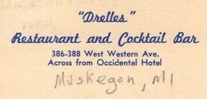 Drelles Restaurant and Cocktail Bar - Vintage Postcard